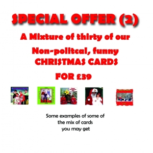 Mix of 30 Funny and Retro Christmas Cards